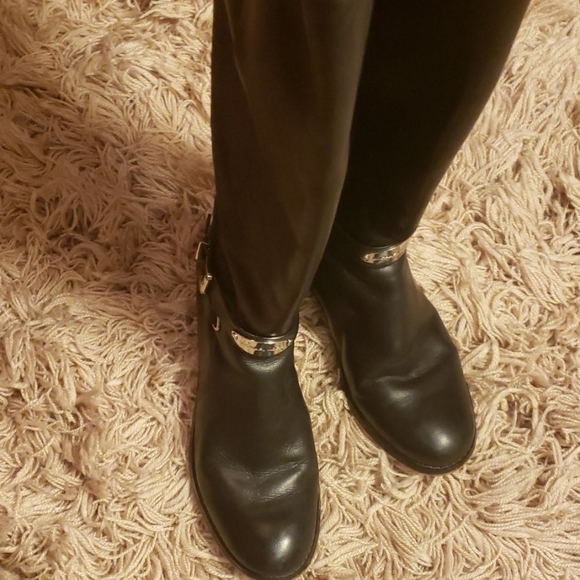 Michael Kors Arley black tall riders.  Sz 6m - Picture 6 of 8